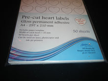 Load image into Gallery viewer, heart shaped stickers