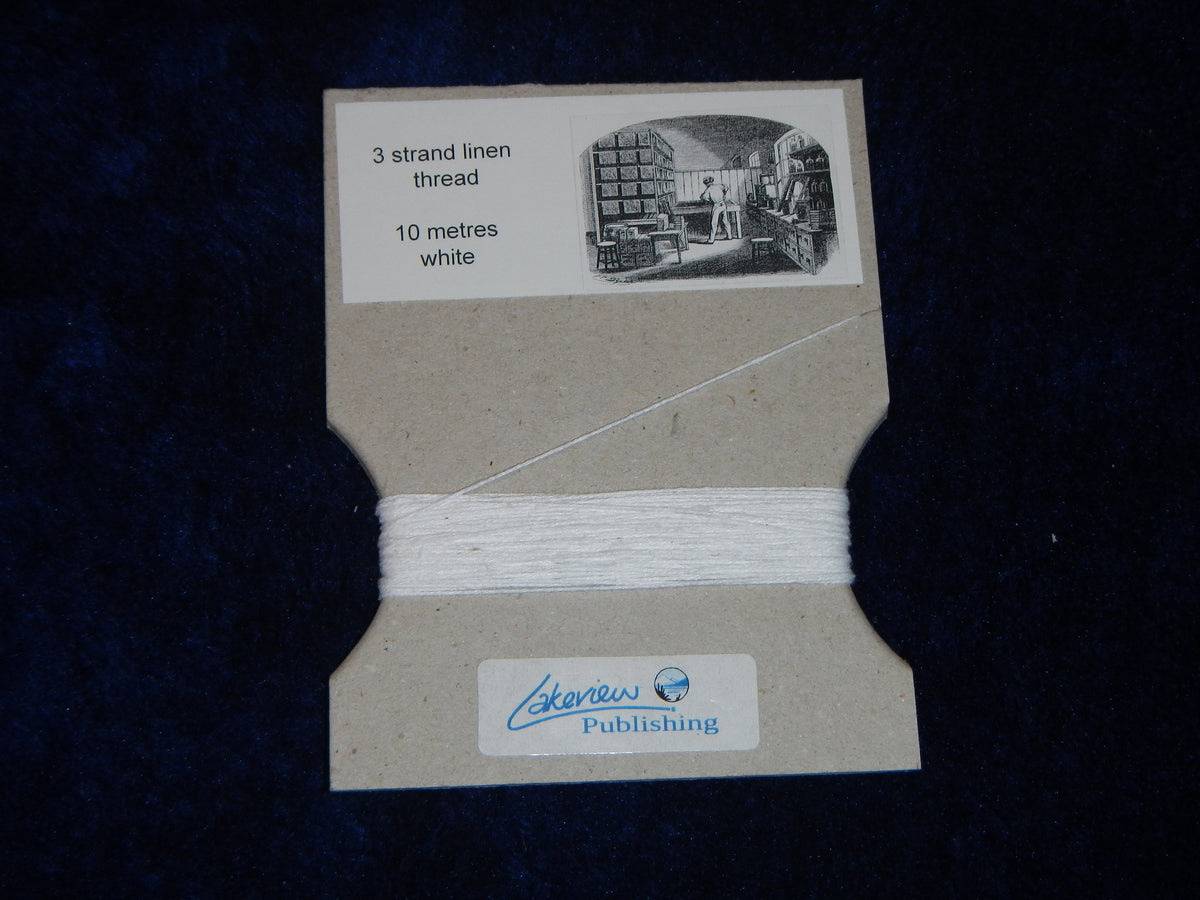 Bookbinding thread 10m 3 ply natural linen Lakeview Publishing