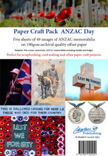 Load image into Gallery viewer, Paper Craft Pack - ANZAC Day