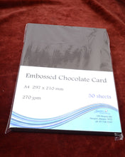 Load image into Gallery viewer, A4 Chocolate Embossed Card
