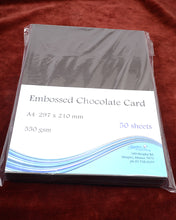 Load image into Gallery viewer, A4 Chocolate Embossed Card