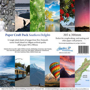 Scrapbooking sheets - New Zealand's South Island