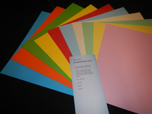 Scrapbooking sheets - pack of 10 colours