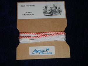 Book headband - red and white