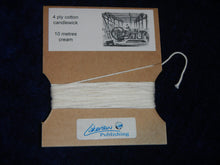 Load image into Gallery viewer, Bookbinding thread 10m - 4 ply candlewick cotton
