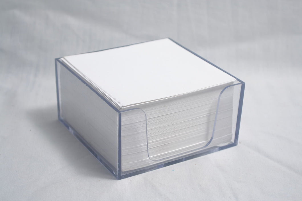 white memo cube paper