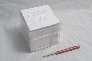 white memo cube paper