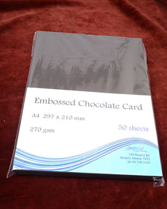 A4 Chocolate Embossed Card