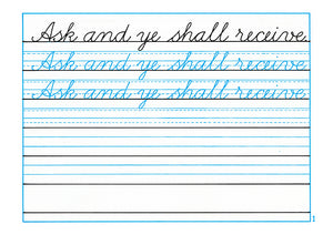 Copy books for cursive handwriting