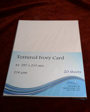 Load image into Gallery viewer, Textured Ivory card A4
