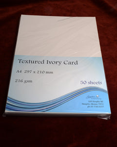 Textured Ivory card A4